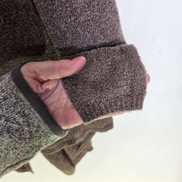 Barefoot Dreams‎ cozychic Brown Open Front Cardigan Sweater Pockets S/M EUC - Picture 5 of 12